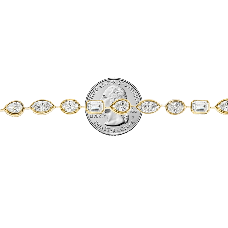 Multi Shape Diamond Tennis Chain 71098