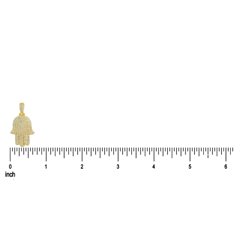 14K Gold Diamond Hamsa Pendant 65843