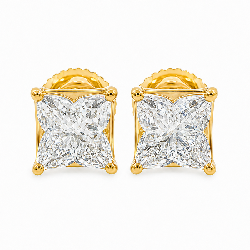 2 Ctw Clover-Cut Diamond Studs 70678
