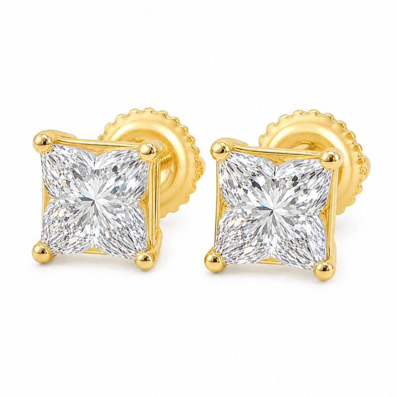 2 Ctw Clover-Cut Diamond Studs 70678