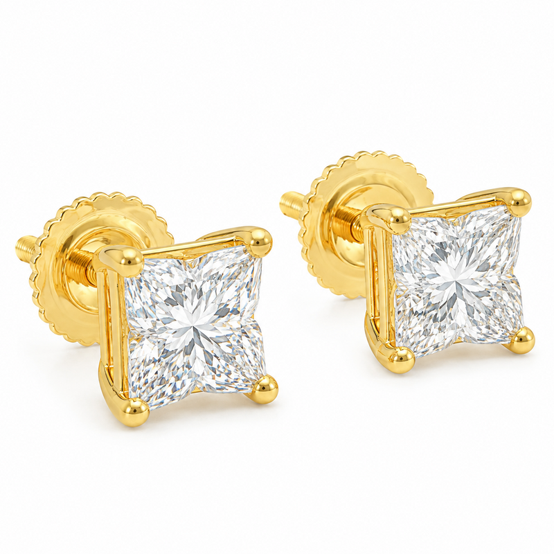2 Ctw Clover-Cut Diamond Studs 70678