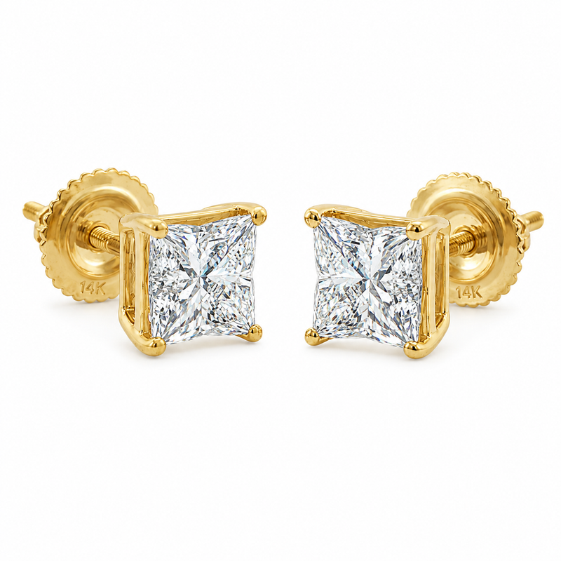 2 Ctw Clover-Cut Diamond Studs 70678