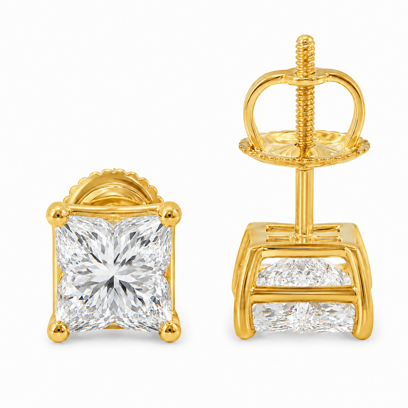 2 Ctw Clover-Cut Diamond Studs 70678