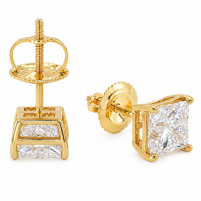 2 Ctw Clover-Cut Diamond Studs 70678