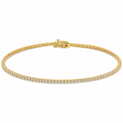 14K Gold 2 Pt Lab Diamond Tennis Bracelet 71664