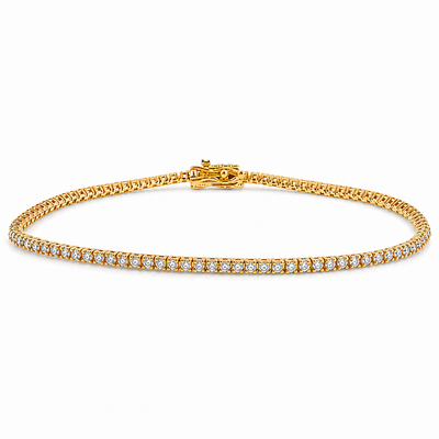 2 Pt Natural Diamond Tennis Bracelet 71667