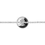 White gold bezel set tennis bracelet with round diamonds and secure clasp.