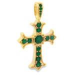 Imperial Emerald Cross Pendant Medium 71190