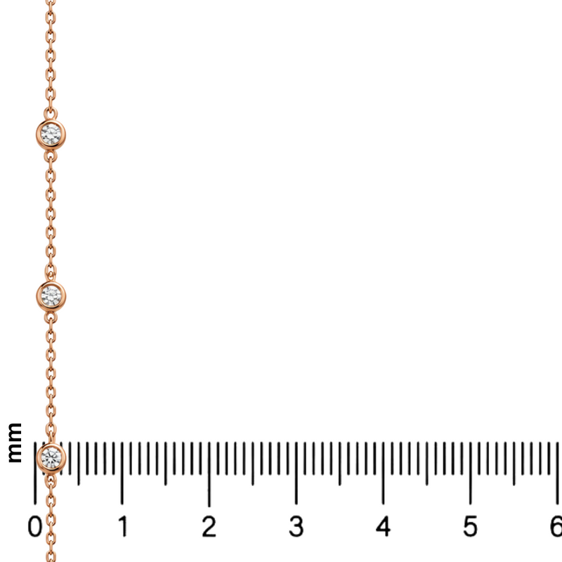Ladies 14K Gold Diamond Bezel Bracelet (Lab), photo 10 of 10