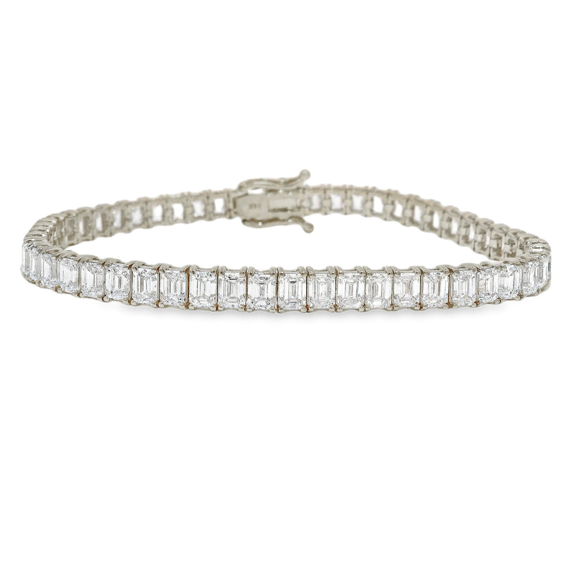 Emerald Diamond Tennis Bracelet 71037