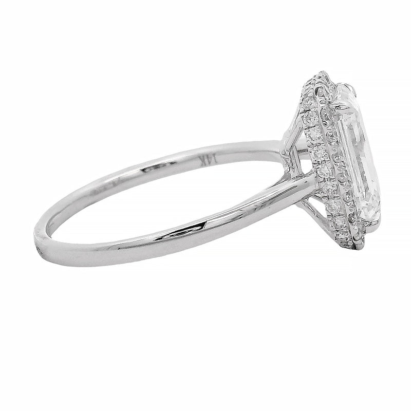 Emerald Diamond Engagement Ring 70952