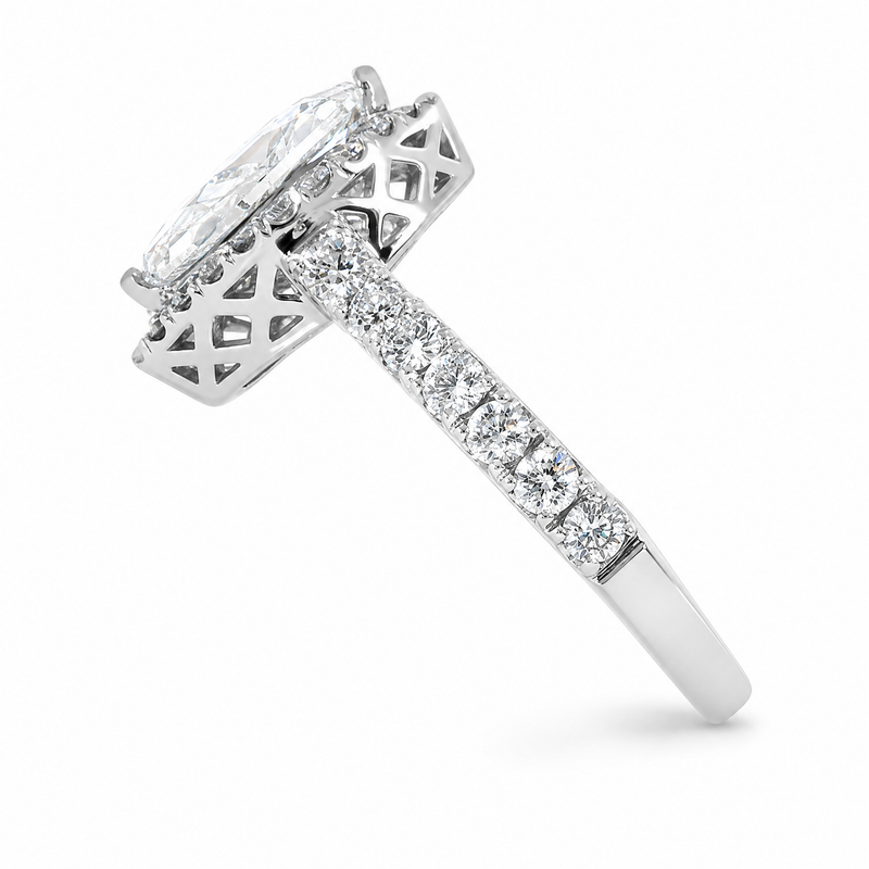 Marquise Halo Diamond Engagement Ring 43566