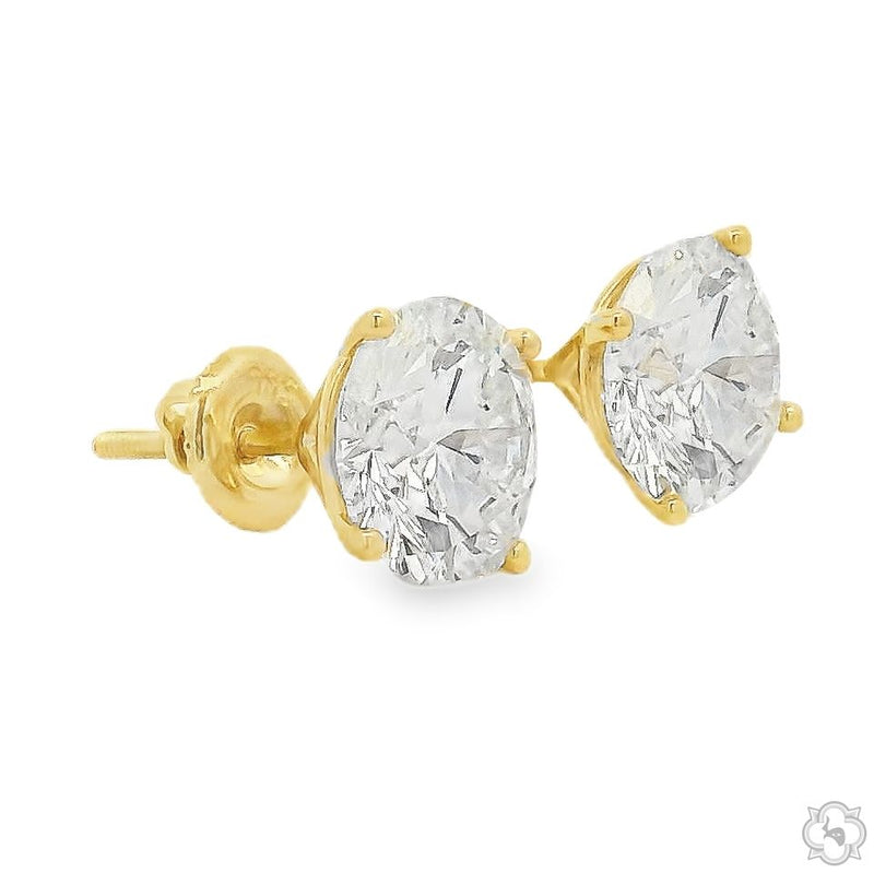 14K Gold 6 Ctw Round-Cut Diamond Studs (Lab), photo 2 of 7