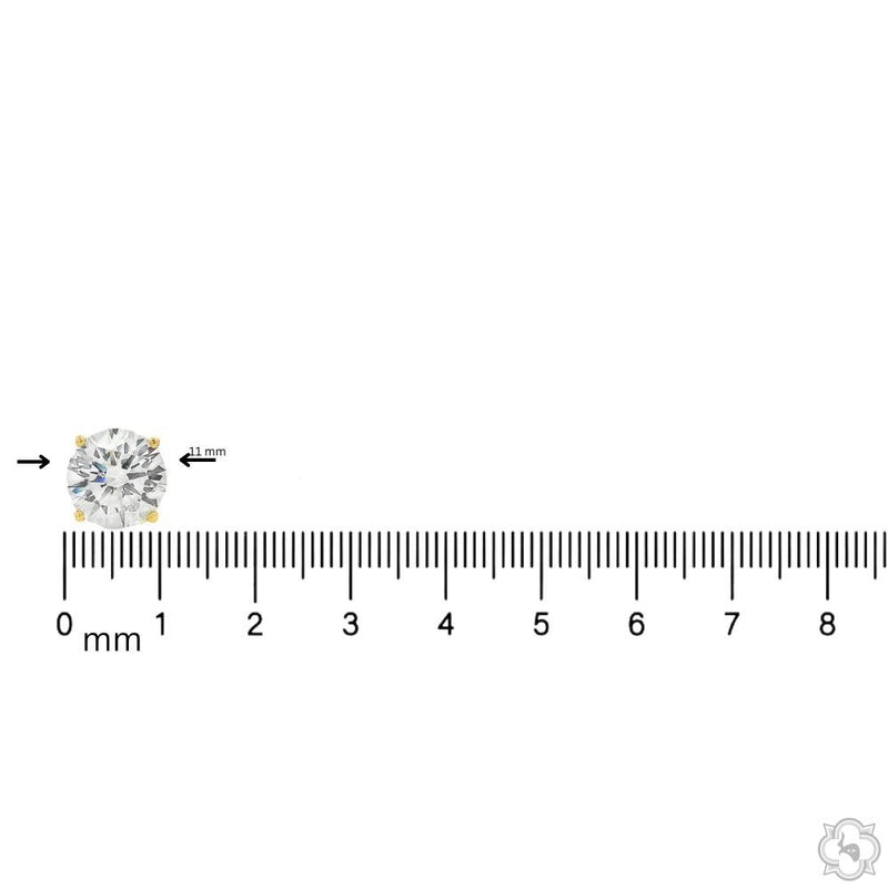 14K Gold 6 Ctw Round-Cut Diamond Studs (Lab), photo 6 of 7