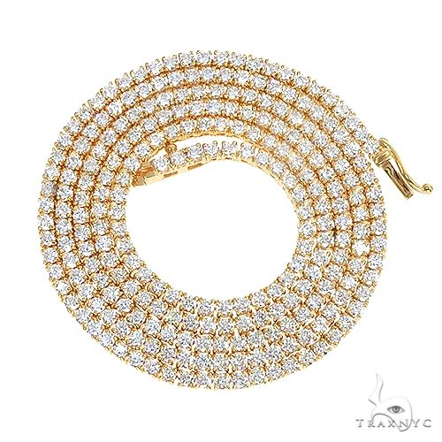 3 Pointer Parcel Diamond Tennis Chain 19.80Gr 22 Inches 2.5mm 66816 - Image 3