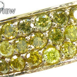 3 Row Canary Color Diamond Ring 24664 - Image 3