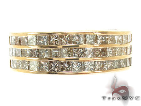3 Row Princess Cut Diamond Ring 22583 - Image 2