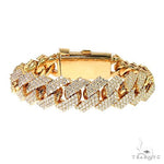 3 Row Prong Set Diamond Cuban Bracelet 67151 - Image 1