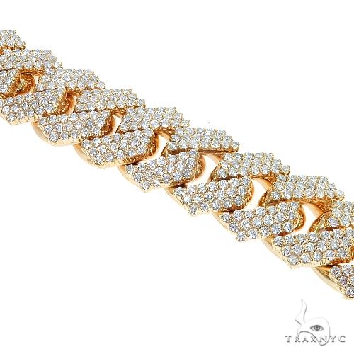 3 Row Prong Set Diamond Cuban Bracelet 67151 - Image 3