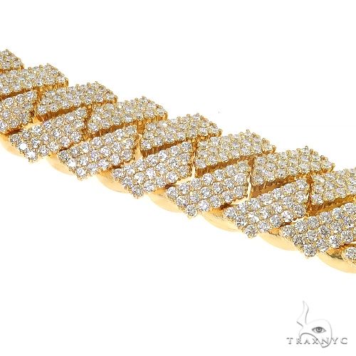 3 Row Prong Set Diamond Cuban Bracelet  67173 - Image 3