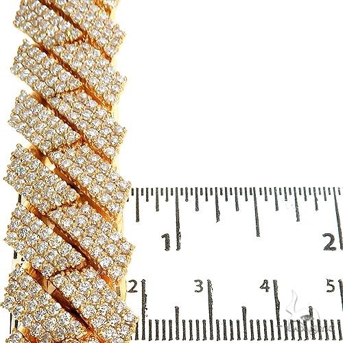 3 Row Prong Set Diamond Cuban Bracelet  67173 - Image 8