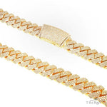 3 Row Prong Set Diamond Cuban Chain 66886 - Image 1