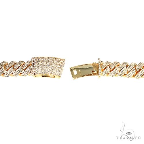 3 Row Prong Set Diamond Cuban Chain 66886 - Image 5