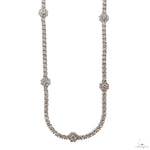 3 pointer Flower Motif Diamond Tennis Chain 69882 - Image 1