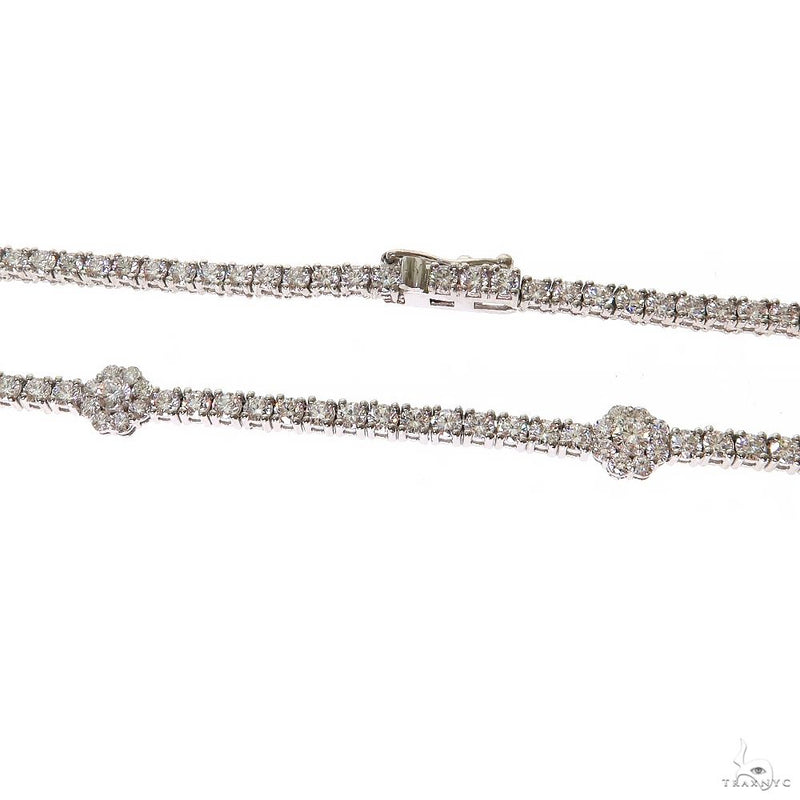 3 pointer Flower Motif Diamond Tennis Chain 69882 - Image 3