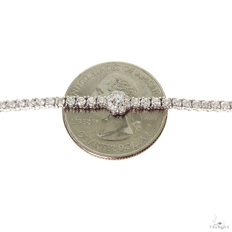 3 pointer Flower Motif Diamond Tennis Chain 69882 - Image 4