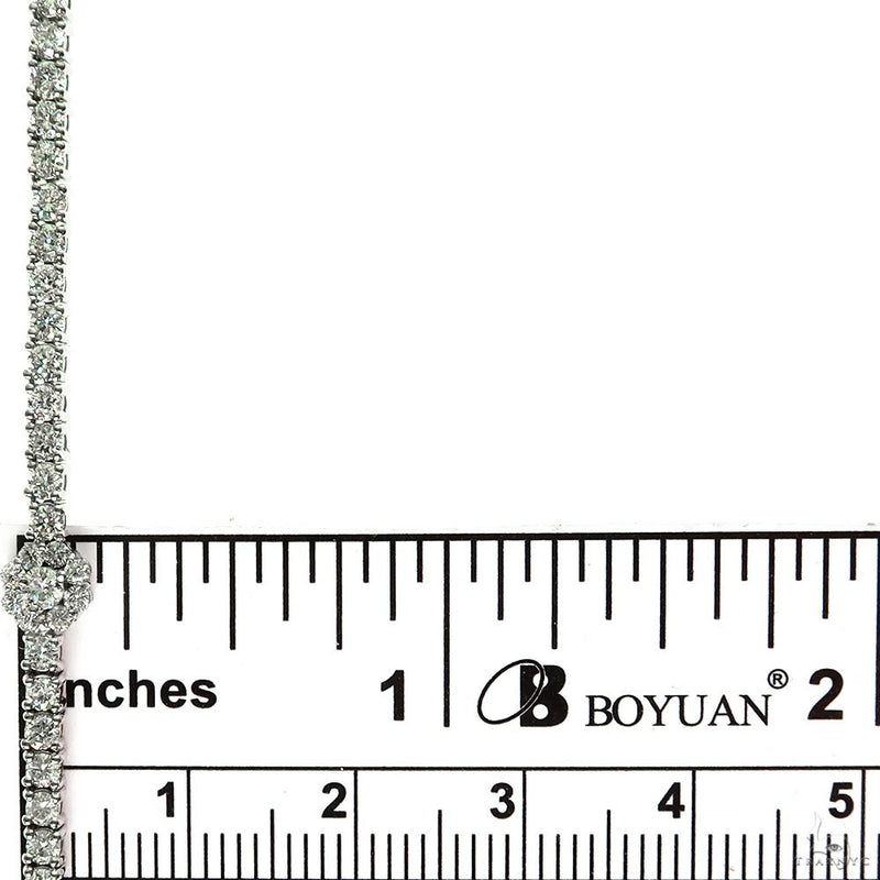 3 pointer Flower Motif Diamond Tennis Chain 69882 - Image 5
