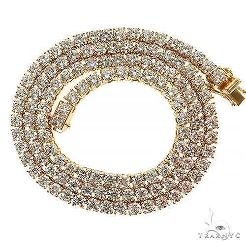 30 Pointer Lab Diamond Tennis Chain | TraxNYC