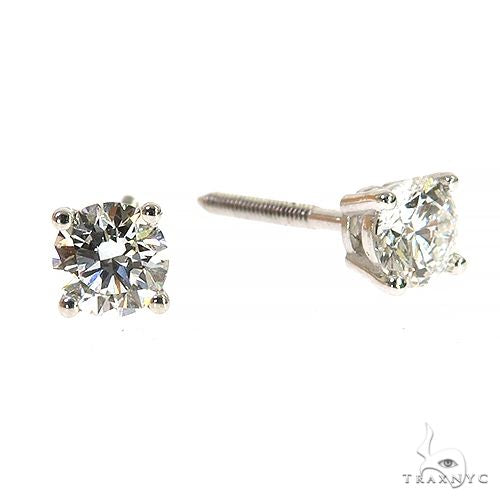 14K Gold 0.60 Ctw Round-Cut Diamond Studs (Lab), photo 2 of 4