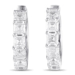 LB Exclusive 18K White Gold 2.45ct Diamond Hoop Earrings AER-19152