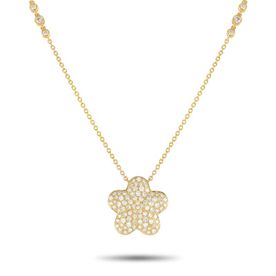 LB Exclusive 18K Yellow Gold 1.25ct Diamond Necklace ANK-19702-Y