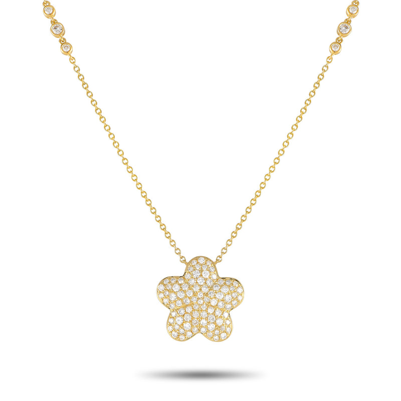 LB Exclusive 18K Yellow Gold 1.25ct Diamond Necklace ANK-19702-Y
