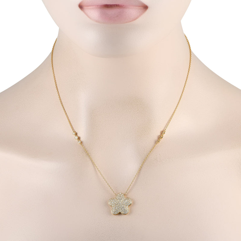 LB Exclusive 18K Yellow Gold 1.25ct Diamond Necklace ANK-19702-Y