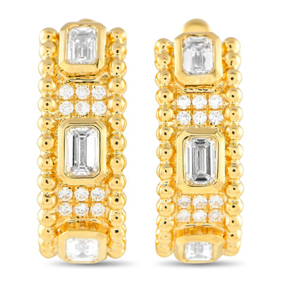 LB Exclusive 18K Yellow Gold 2.25ct Diamond Earrings AER-19786-Y