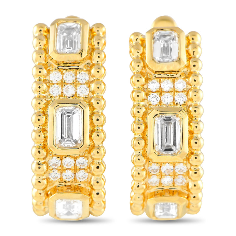 LB Exclusive 18K Yellow Gold 2.25ct Diamond Earrings AER-19786-Y