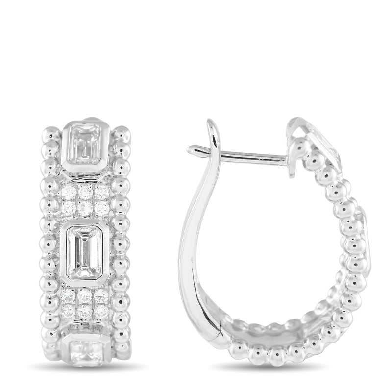 LB Exclusive 18K White Gold 2.25ct Diamond Earrings AER-19786