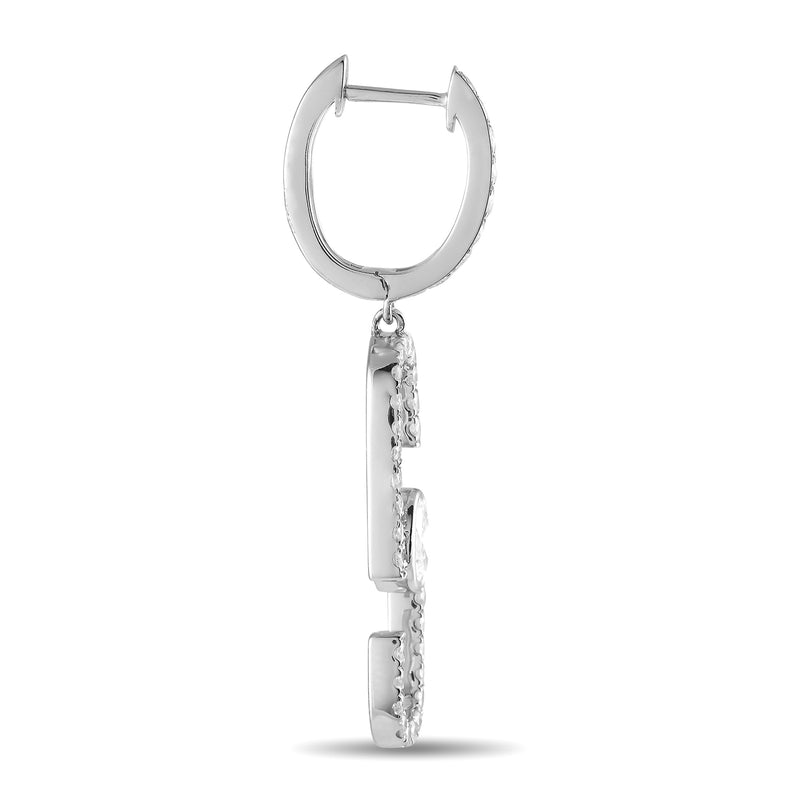 LB Exclusive 18K White Gold 1.40ct Diamond Earrings AER-19752