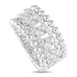 LB Exclusive 18K White Gold 0.80ct Diamond Beaded Openwork Ring ALR-19725