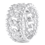 LB Exclusive 18K White Gold 0.80ct Diamond Beaded Openwork Ring ALR-19725