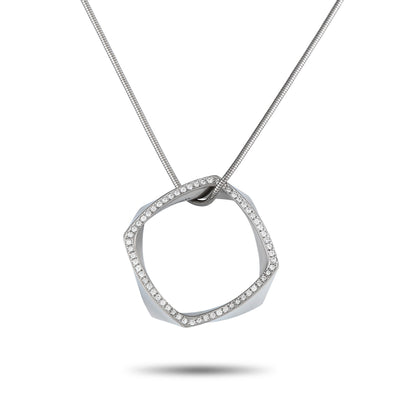 Tiffany & Co. Frank Gehry Platinum 0.60ct Diamond Torque Necklace TI16-052725