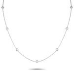 LB Exclusive 18K White Gold 1.75ct Diamond Station Necklace ANK-20144