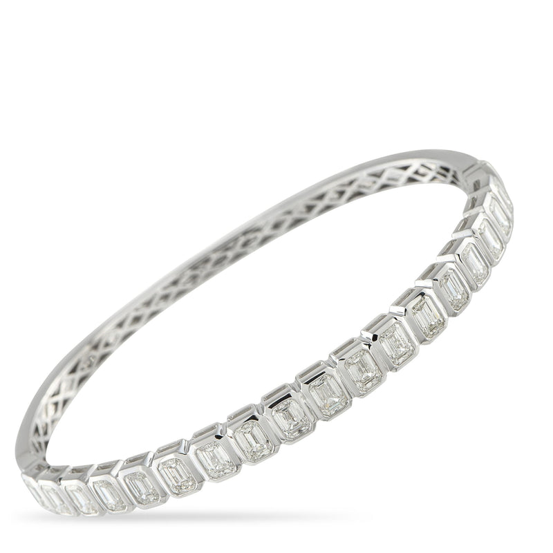 LB Exclusive 18K White Gold 5.90ct Diamond Bracelet ALB-18676-1