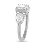 LB Exclusive 18K White Gold 1.76ct Diamond Geometric Three-Stone Ring ALR-19794-1