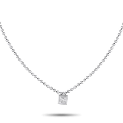 LB Exclusive 18K White Gold 0.52ct Diamond Necklace ANK-19368