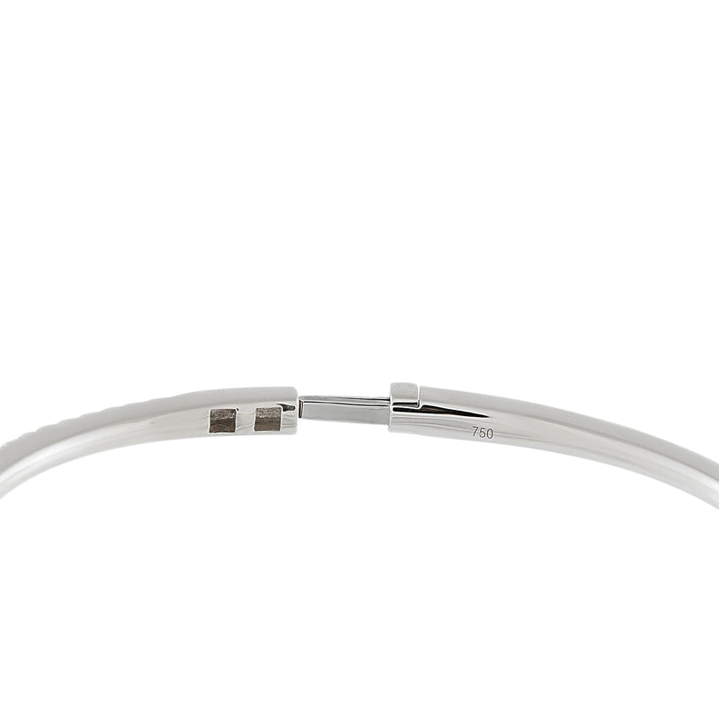 LB Exclusive 18K White Gold 1.30ct Diamond Bangle Bracelet ALB-20517