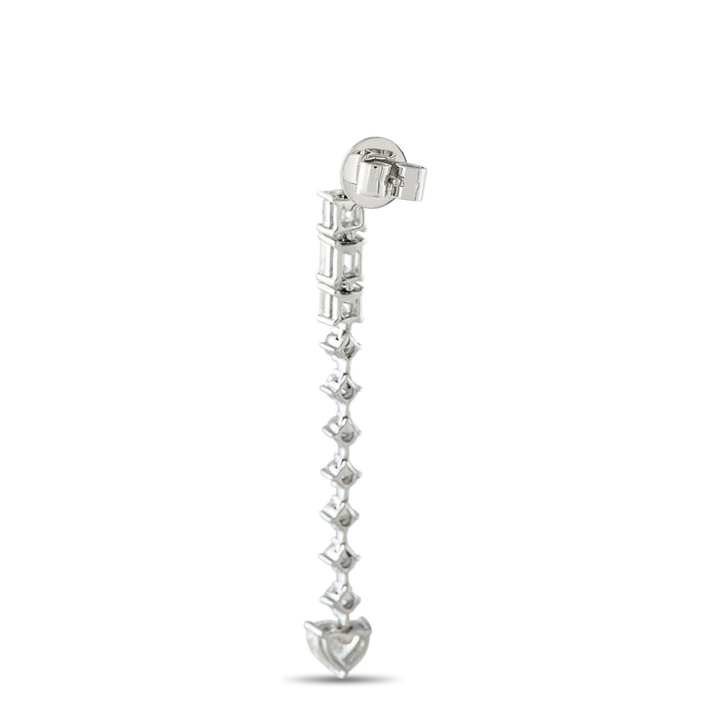 LB Exclusive 18K White Gold 3.95ct Diamond Dangle Earrings AER-18518